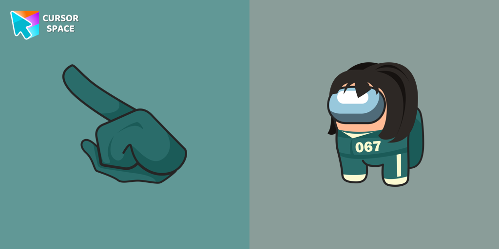 Custom Cursor Among Us Squid Game Sae-Byeok Character Theme